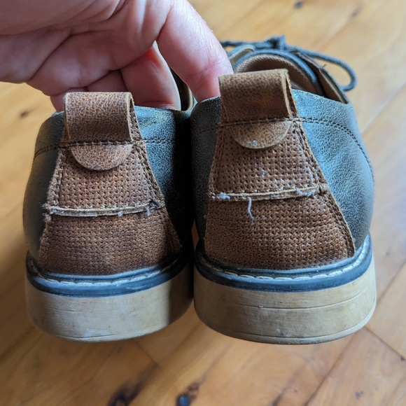 GEORGE men's gray canvas lace-up casual loafers - Picture 3 of 5